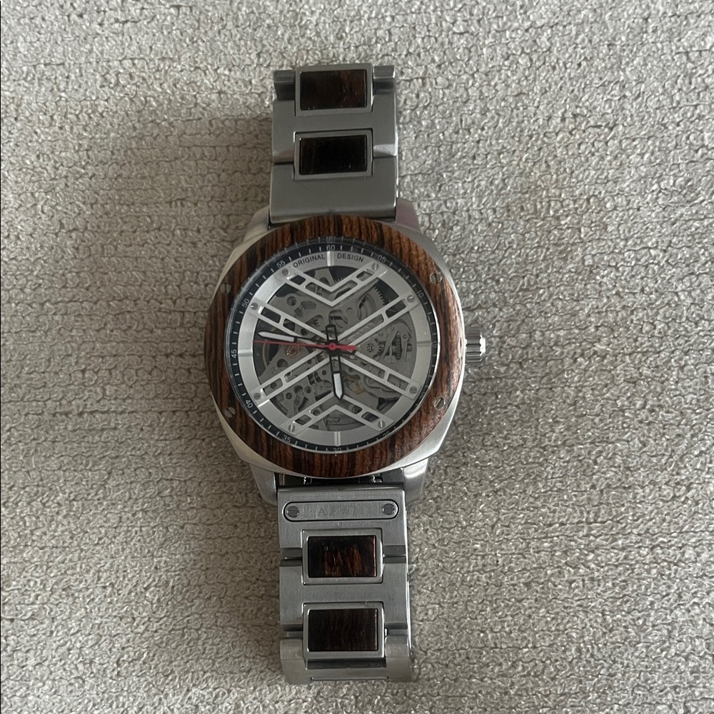 Silver and Brown Men's Watch